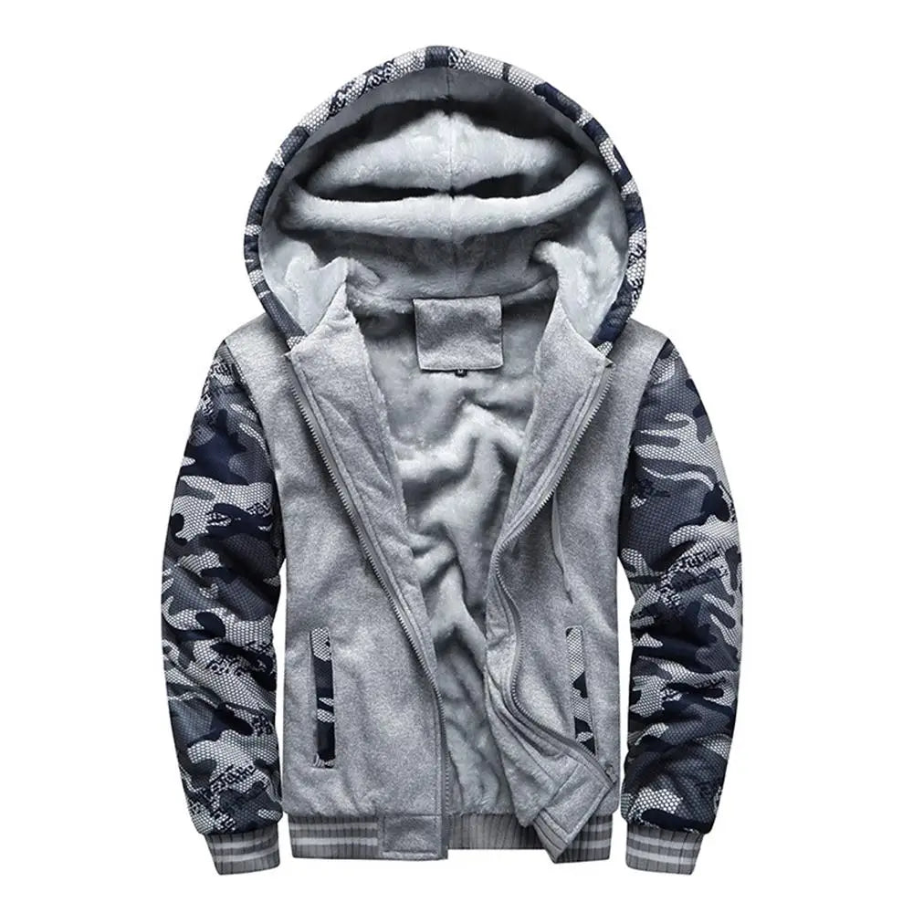 Camouflage Fleece-Lined Winter Jacket