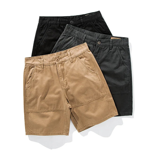 Retro Cotton Woven Hiking & Camping Shorts