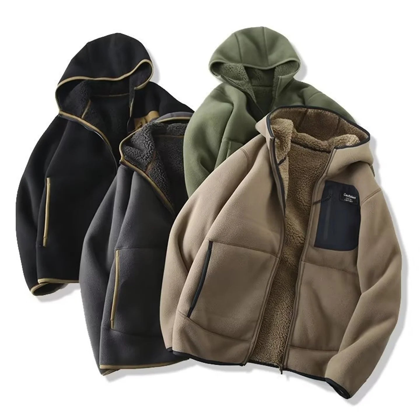 Cozy Explorer Hooded Polar Fleece Jacket