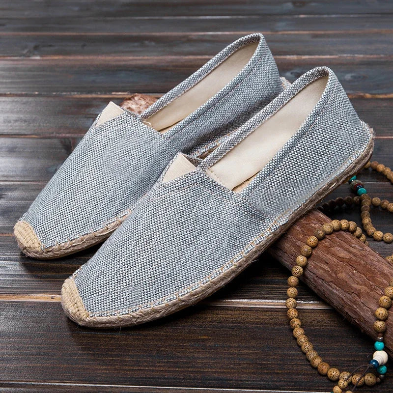 Relaxed Linen Slip-On Canvas Shoes