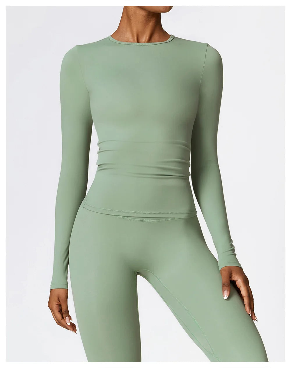 Seamless Harmony Yoga Set - Long Sleeve Tee & Leggings