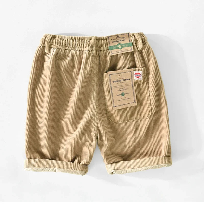 2024 Retro Cotton Corduroy Cargo Shorts