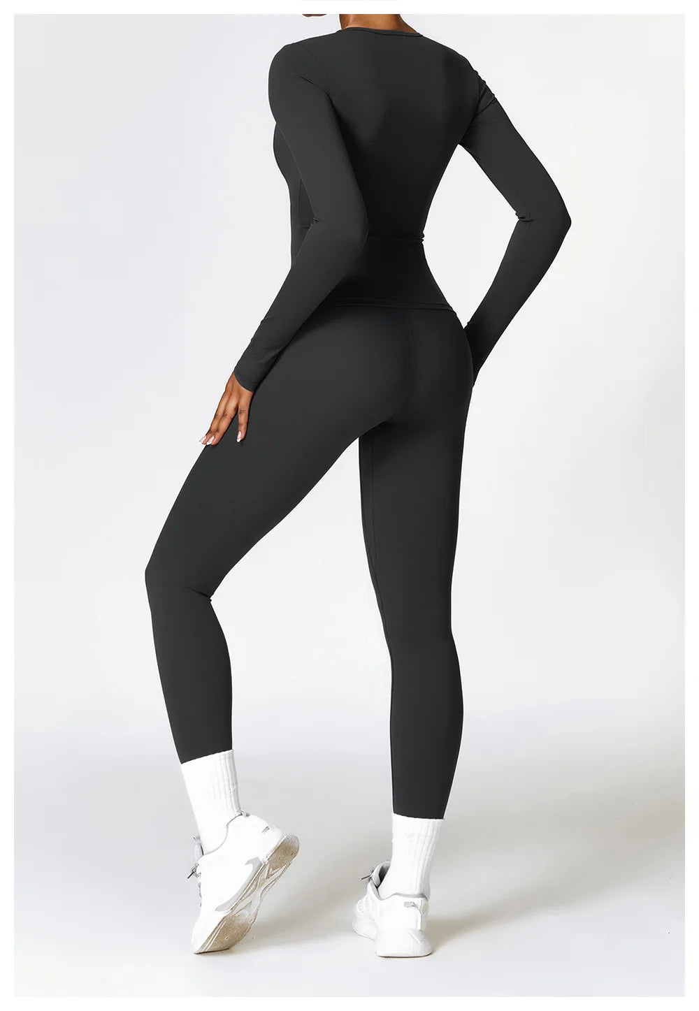 Seamless Harmony Yoga Set - Long Sleeve Tee & Leggings